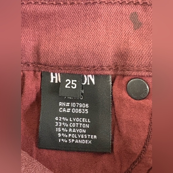 Krista Ankle super skinny Burgundy waxy Skinny Jeans - Picture 7 of 10